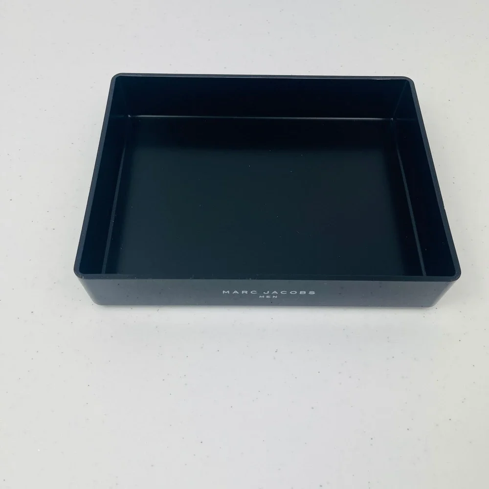 Marc Jacobs Men Black Acrylic Valet Tray Catchall Desk Organizer Minimalist